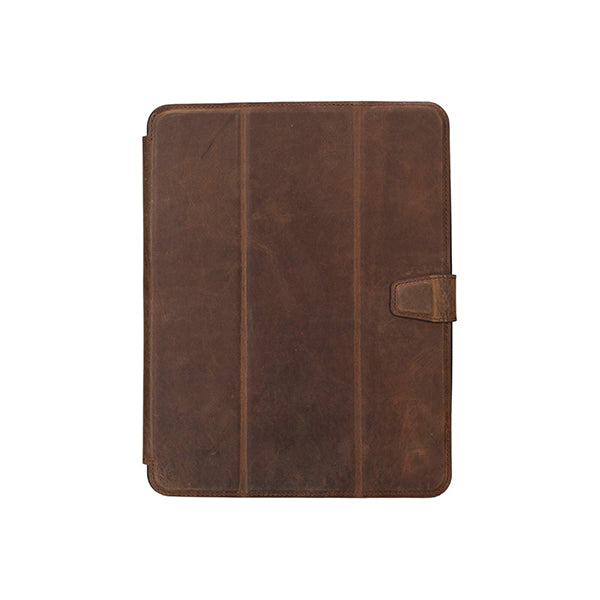 iPad Trigon Distressed Coffee Leather Folio