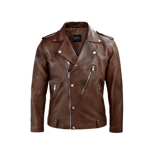 Men's Spanish Brown Biker Leather Jacket