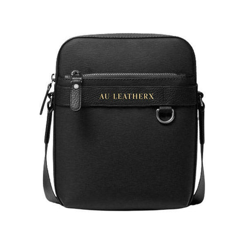 Hudson Leather Black Flight Bag