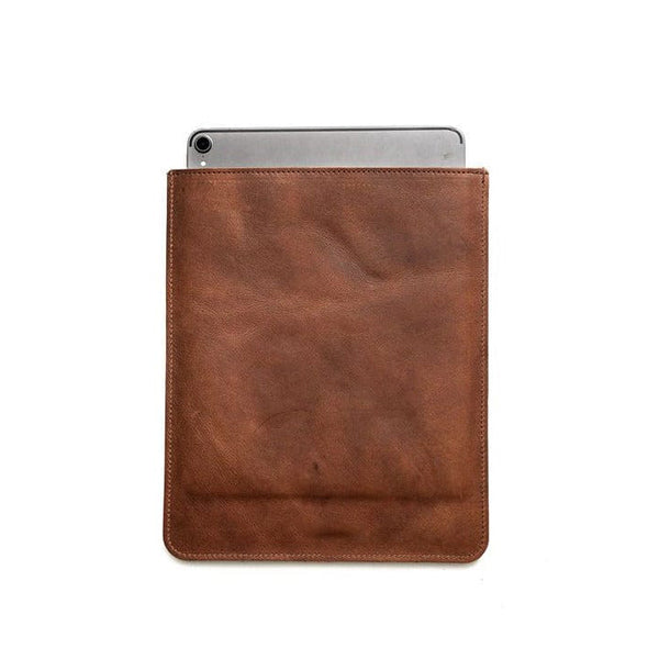 Whiskey Leather iPad Sleeve Vertical