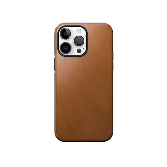 iPhone Modern English Tan Leather Case