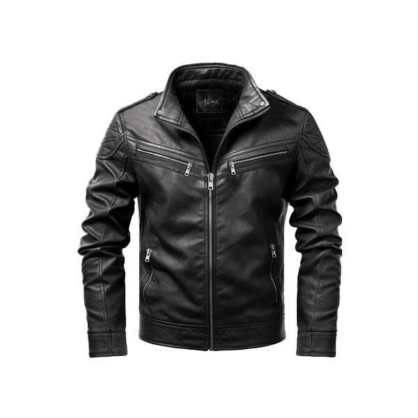 Men's Oliver Black Moto Biker Leather Jacket