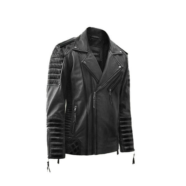 Men's Classic Charcoal Leather Jacket