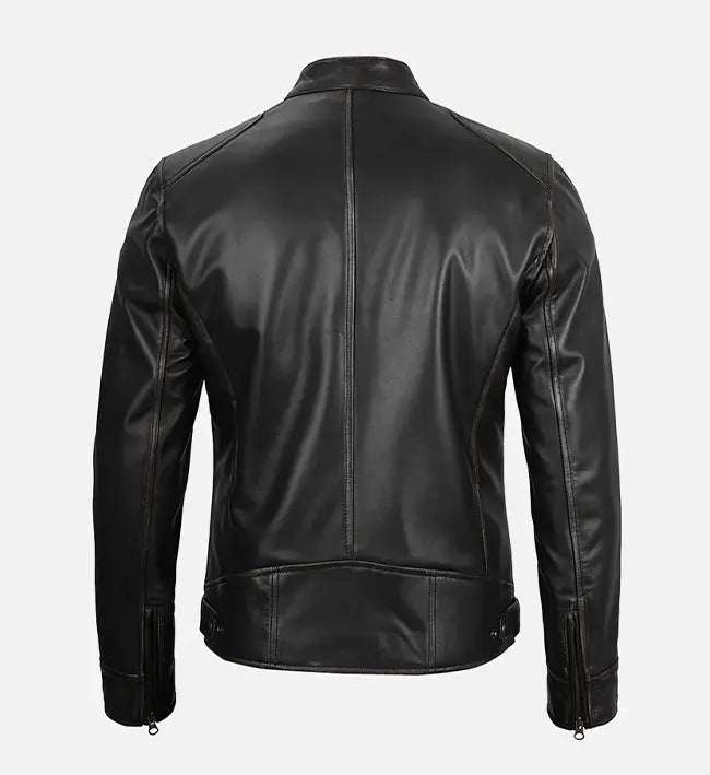 Men’s Dodge Black Leather Jacket