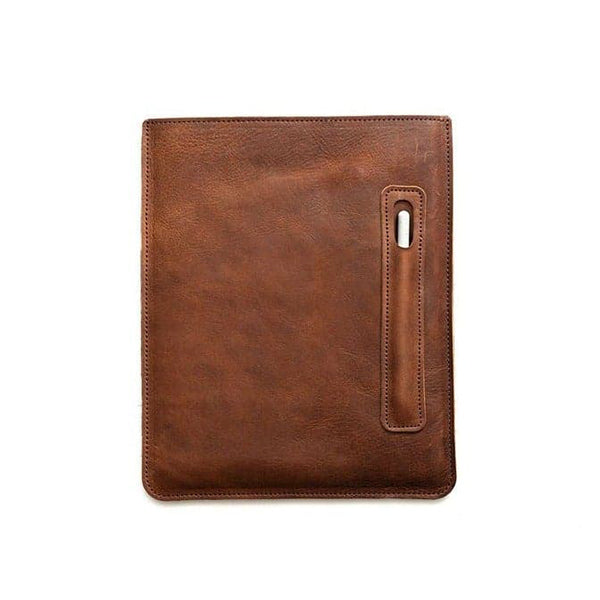 Leather iPad Sleeve Vertical Whiskey