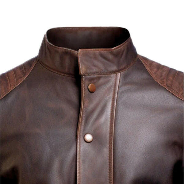 Men's Daniel Brown Distressed Leather Jacket
