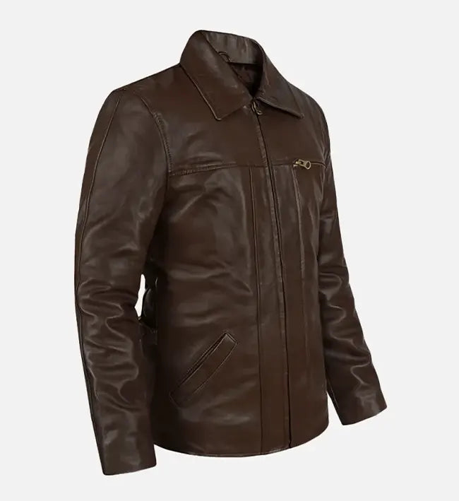 Inception Cobb Dark Brown Leather Jacket