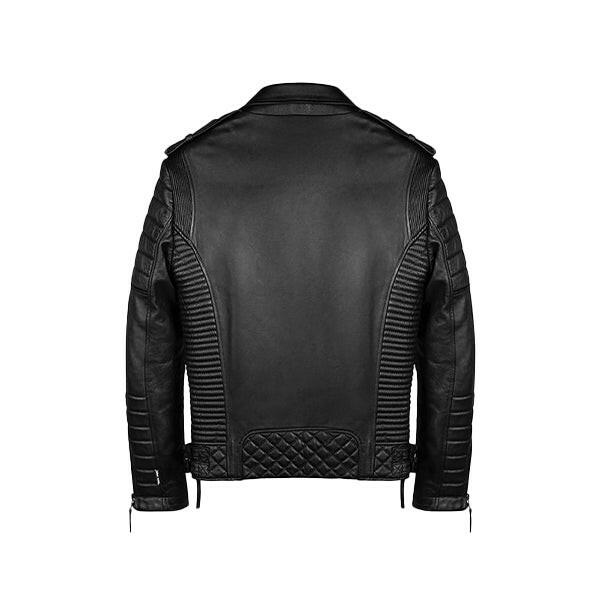 Men's Classic Black Biker Leather Jacket