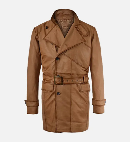 Men's Royal Flying Tan Burnished Leather Coat