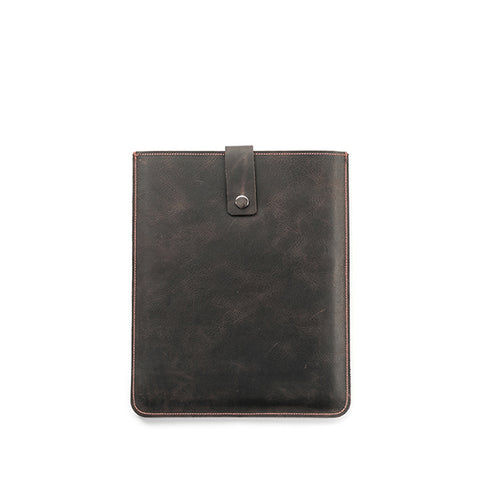 Tobocco Leather iPad Sleeve Vertical with Strap