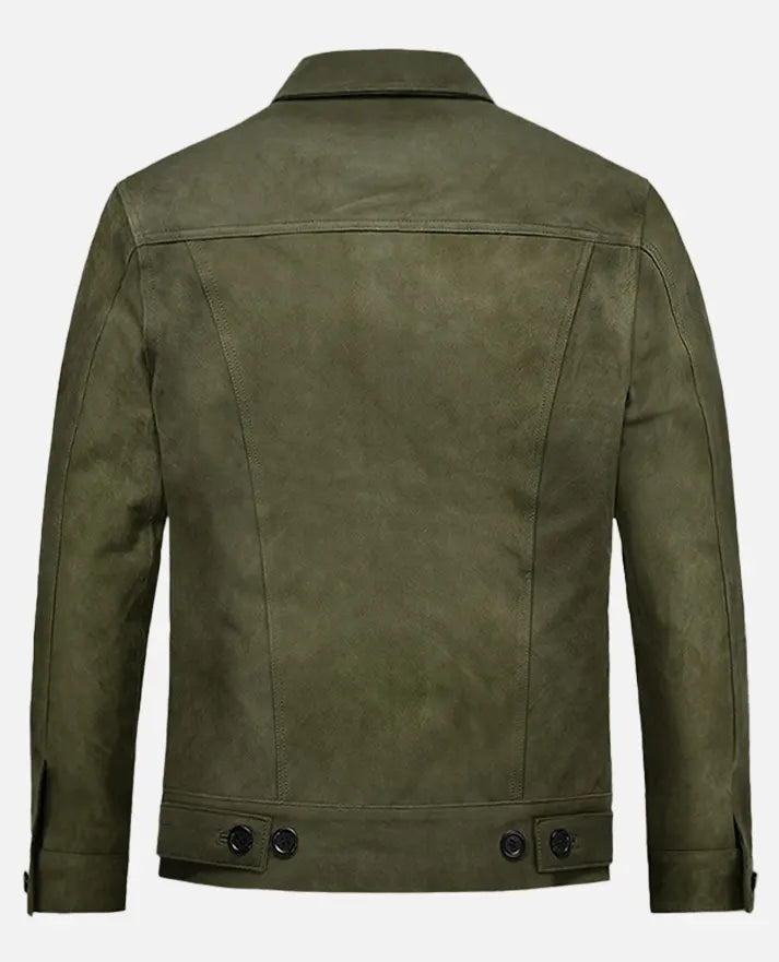 Men's Ryan Suede Leather Trucker Jacket