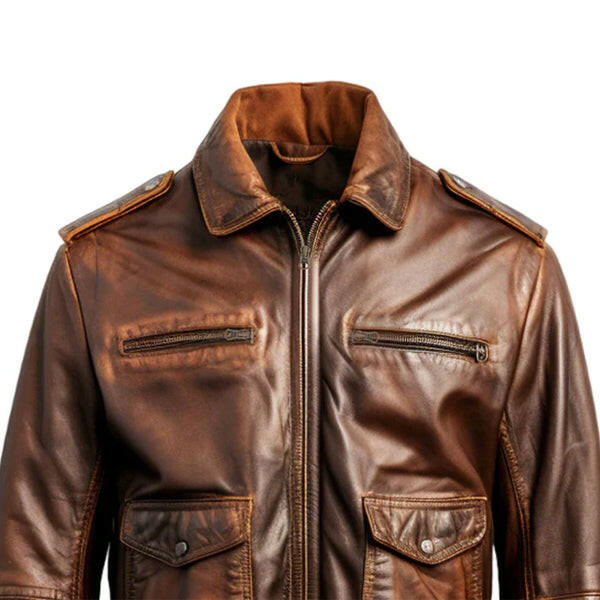 Men's 90'S Vintage Bomber Leather Jacket