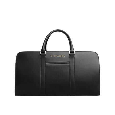 Executive Edge Black Leather Weekend/Travel Bag