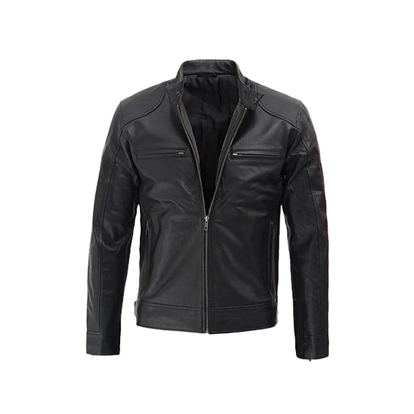 Men’s Dodge Black Leather Jacket