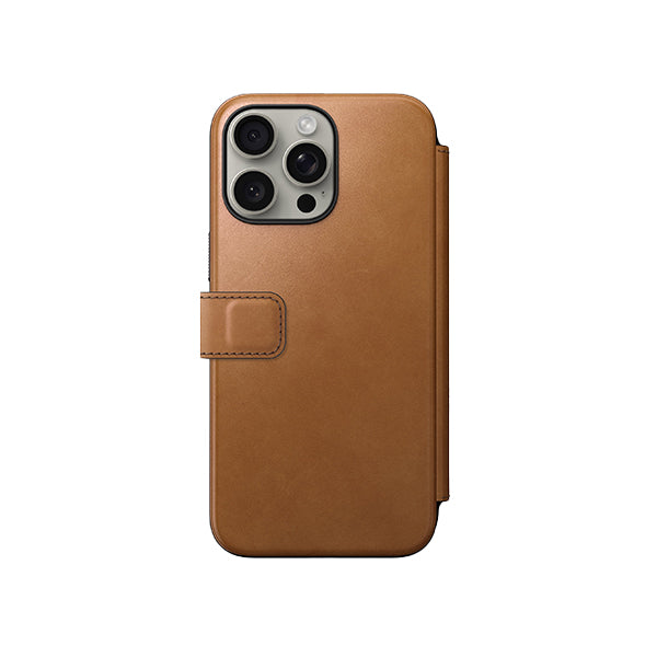 iPhone Modern Leather  English Tan Folio