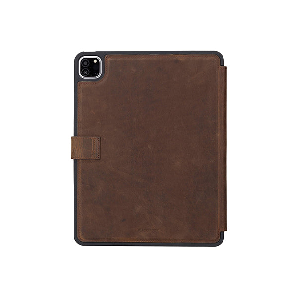 iPad Trigon Distressed Coffee Leather Folio