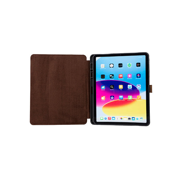 iPad Trigon Distressed Coffee Leather Folio