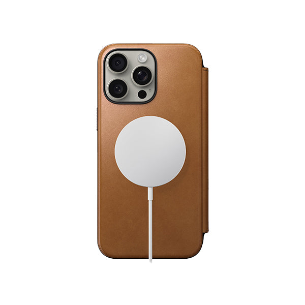 iPhone Modern Leather  English Tan Folio