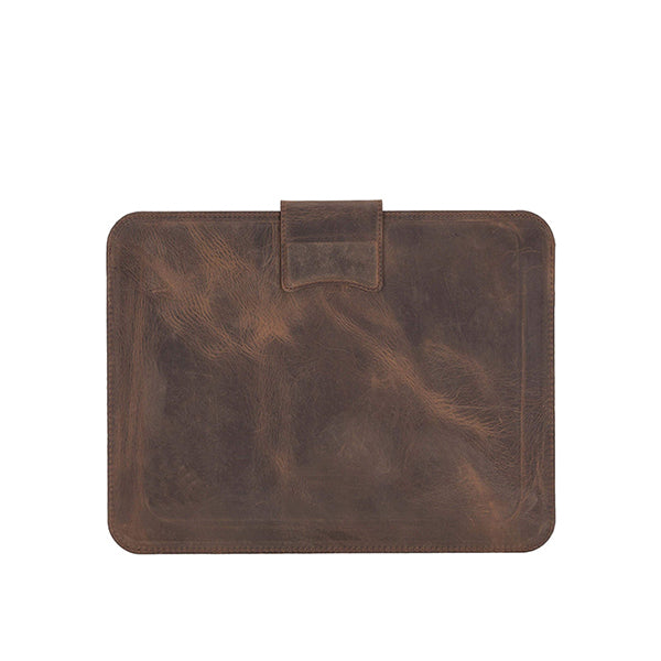 iPad Distressed Coffee Leather Sleeve