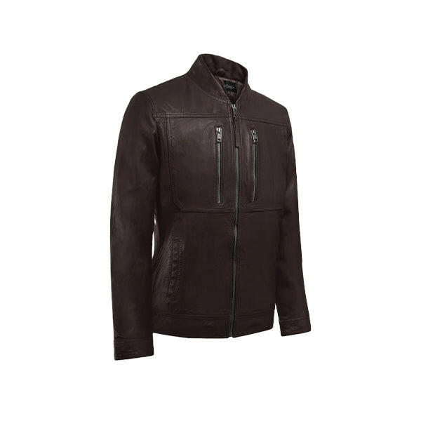 Men's Classic Brown Biker Leather Jacket