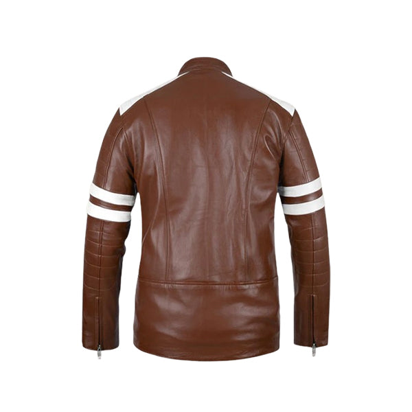 Men's Tan Brown Fight Club Leather Jacket