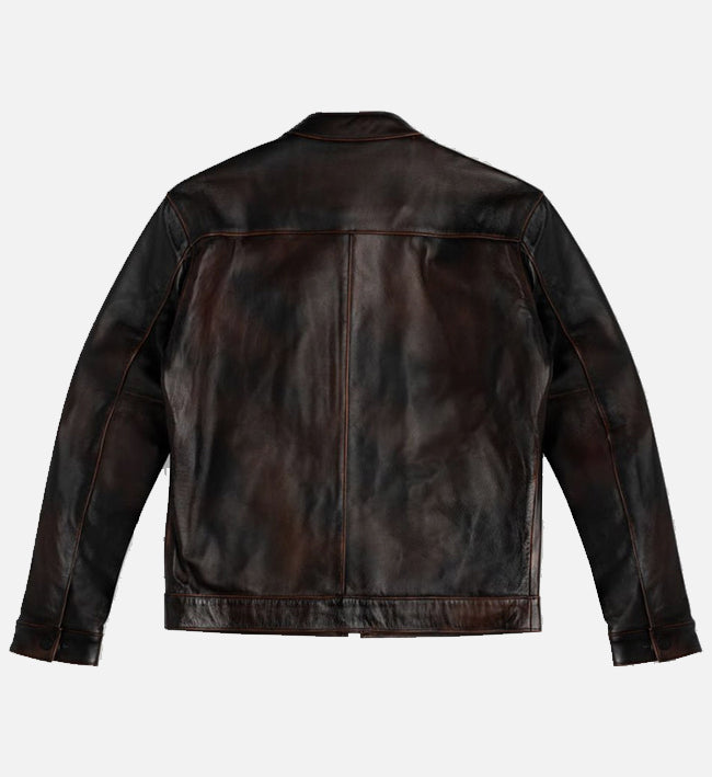 Men's Roadster Black Coffee Leather Jacket