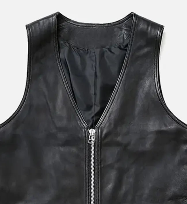 Men's Asphalt Ace Leather Vest