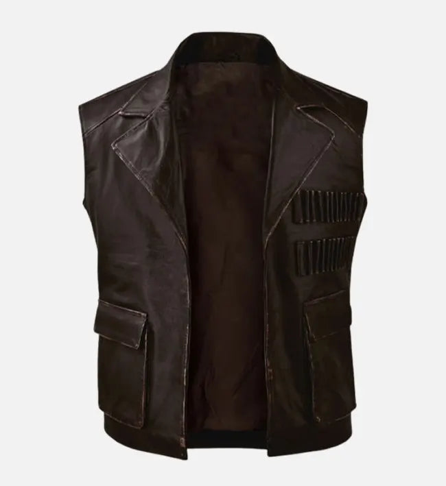 Men's Dark Brown Leather Vest