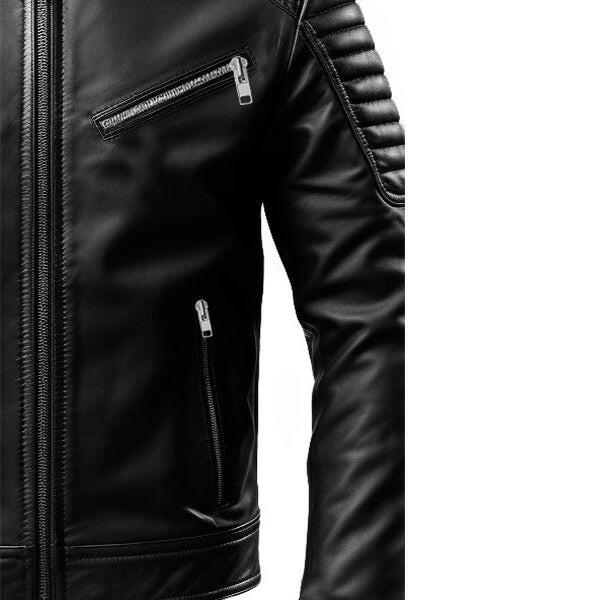 Men's Slimfit Black Leather Jacket