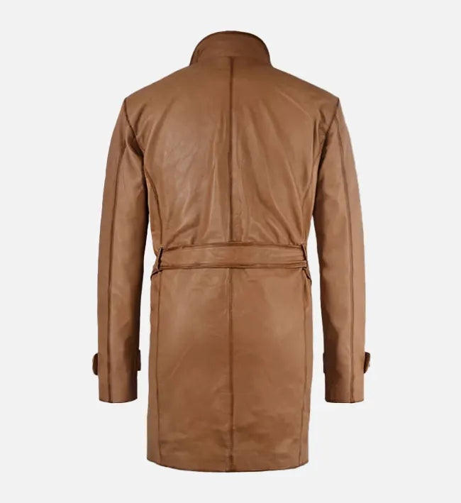 Men's Royal Flying Tan Burnished Leather Coat