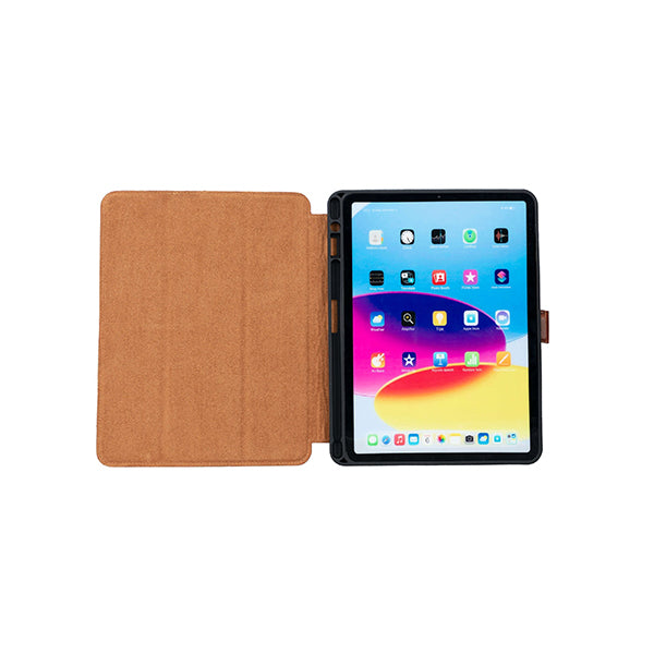 iPad Trigon Leather Folio Burnished Tan