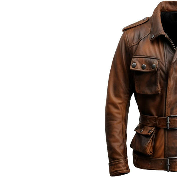 Men's Military Style Vintage Leather Jacket