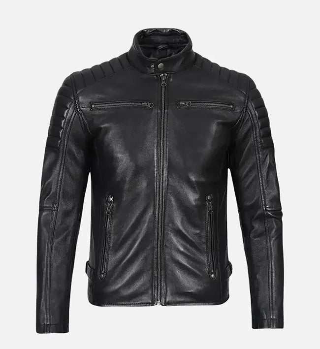 Men’s Sprint Black Leather Jacket