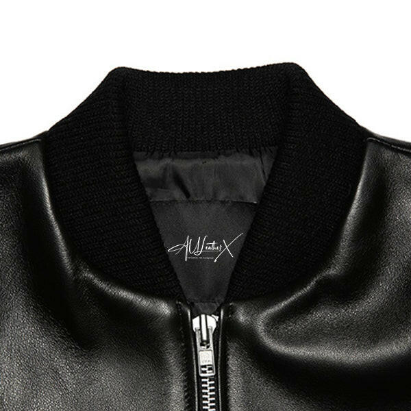 Women's Minimal Black Leather Jumper Jacket