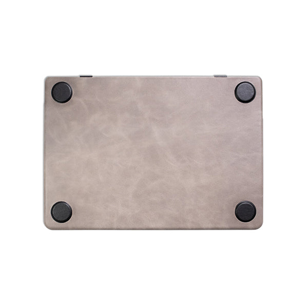 MacBook Stone Gray Leather Case