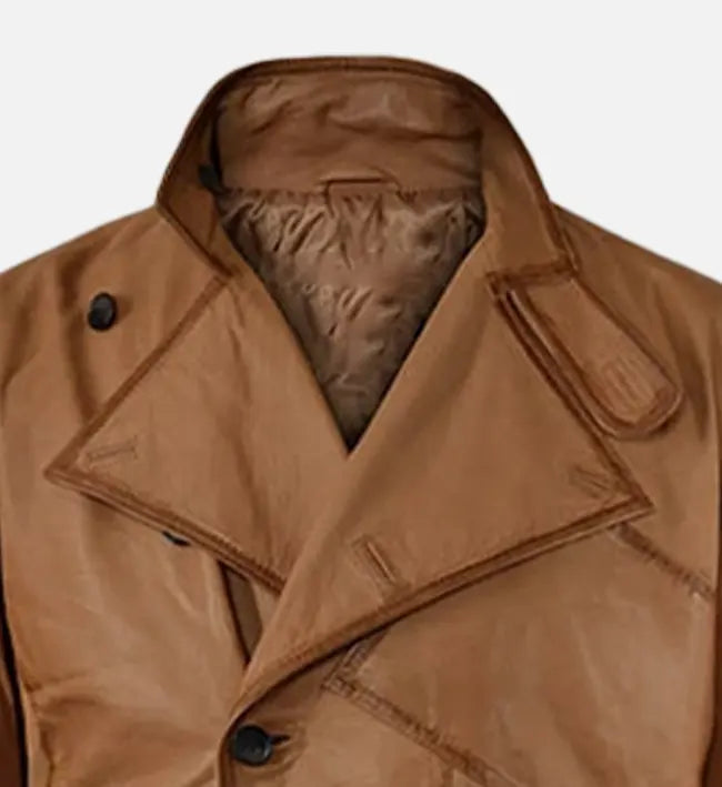 Men's Royal Flying Tan Burnished Leather Coat