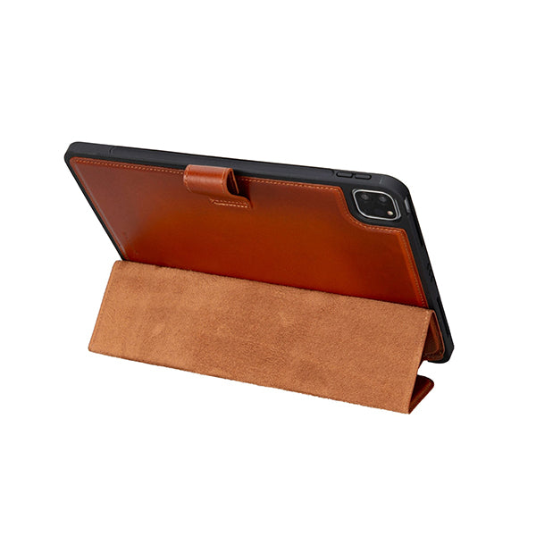 iPad Trigon Leather Folio Burnished Tan