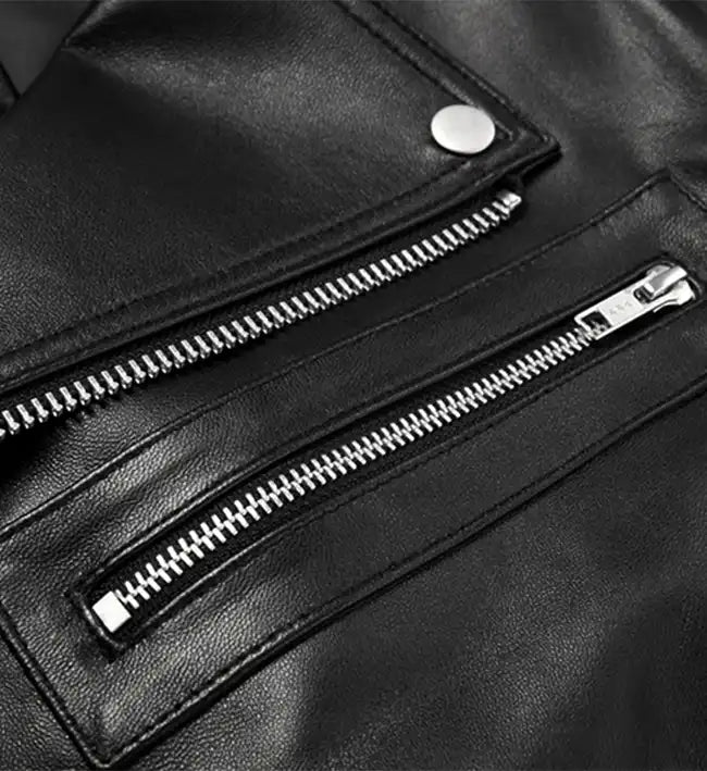 Women's Double Stich Leather Biker Jacket