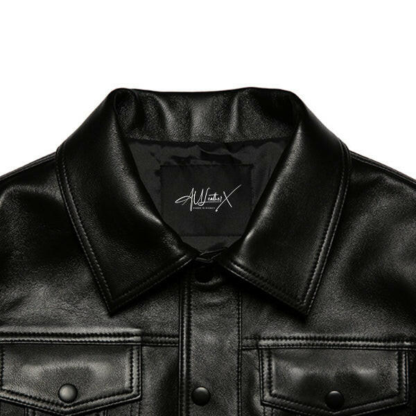 Men's Classic Trucker Black Button Jacket