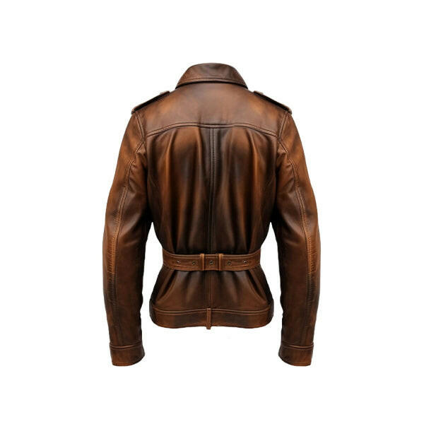 Men's Military Style Vintage Leather Jacket