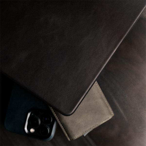 MacBook Jet Black Leather Case