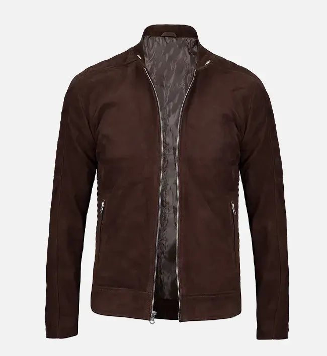 Men's Classic Dark Brown Suede Jacket