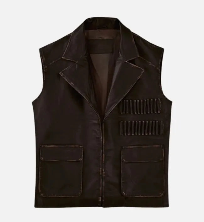 Men's Dark Brown Leather Vest