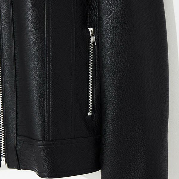 Men's Retro Zip-Up Side Zipper Leather Jacket