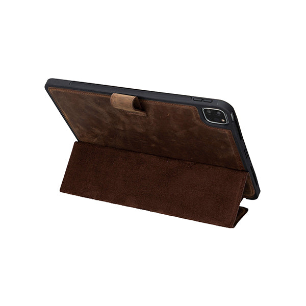 iPad Trigon Distressed Coffee Leather Folio