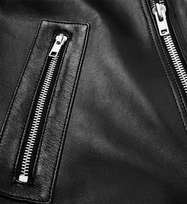 Men's Double Stich Leather Biker Jacket