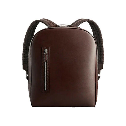 Au Chocolate Brown Leather Backpack