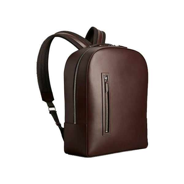 Au Chocolate Brown Leather Backpack