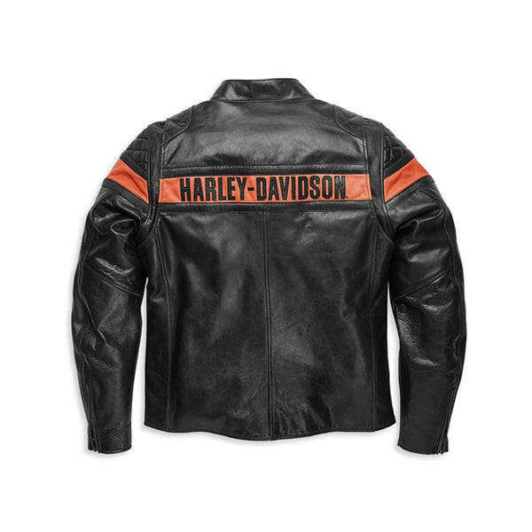 Men's Harley Davidson Victory Sweep Leather Jacket - AU LeatherX