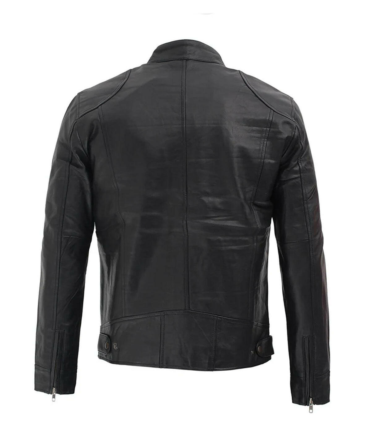 Men’s Dodge Black Leather Jacket - AU LeatherX